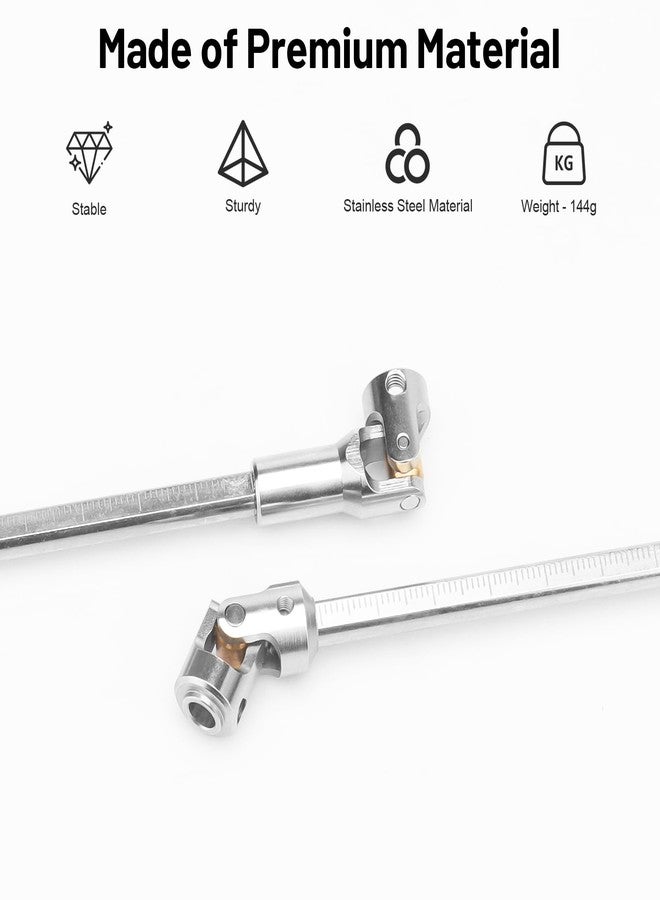 daitoku Driveshaft Universal Joint Drive Shaft 68-229mm Free to Cut Length for SCX10 I II III TRX4 Capra 1/10 LCG DIY RC Upgrade Parts - Silver - Image 3